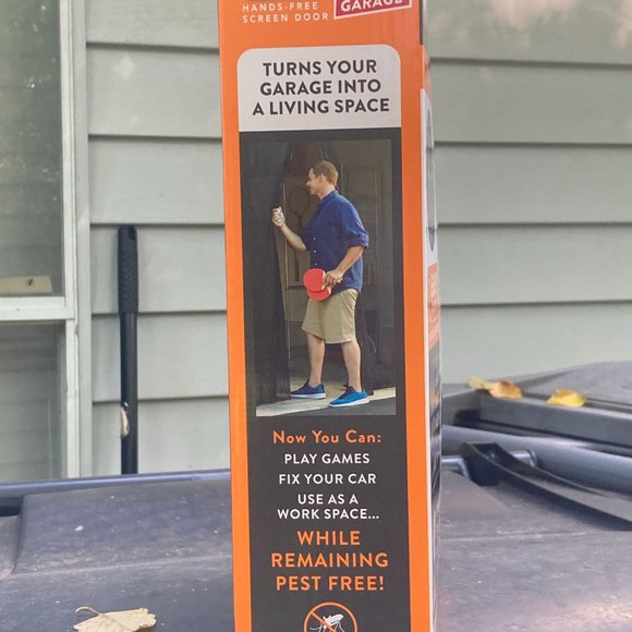 Magic Mesh Hands Free Screen Garage Door 8-9 Ft (New still in box) - Picture 4 of 11